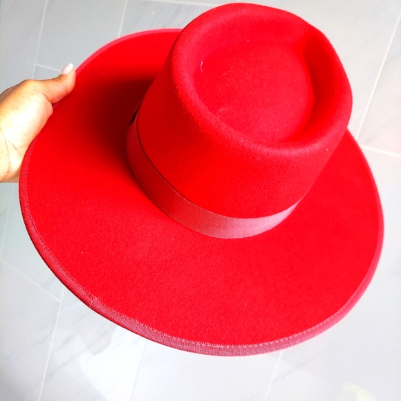 Sassy Jones Red Fedora - Picture 3 of 4